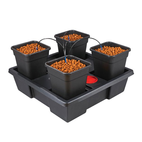 Close-up of Dutch bucket containers