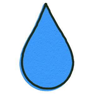 A single drop of water